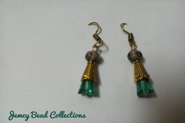 Bead Earrings - Gold Color
