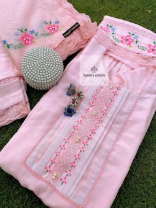 Pink Cotton Salwar Set