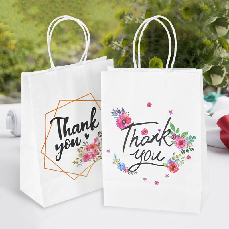 Thank You Paper Gift Bag with Handle