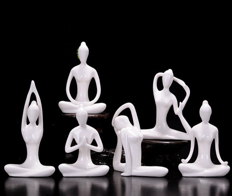 Ceramic Yoga Figurines