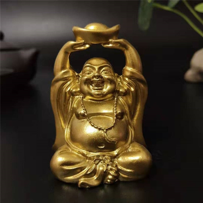 Gold Laughing Buddha Statue