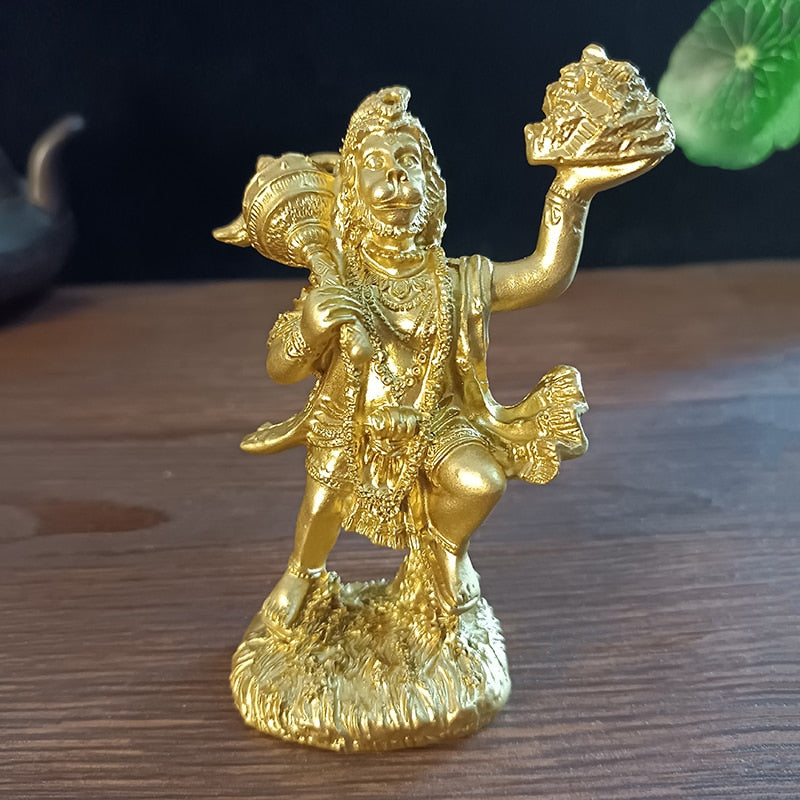 Gold Hanuman Standing Figurine