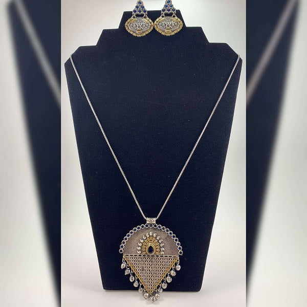 Indo Wester Necklace with Two Tone Plating