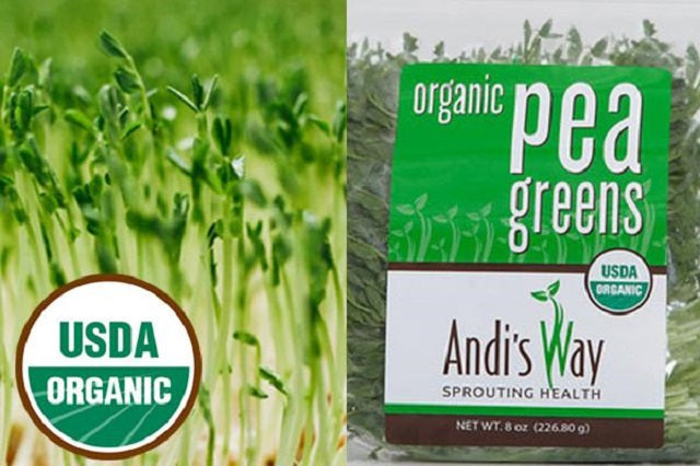 1/2 lb Fresh Organic Pea Greens