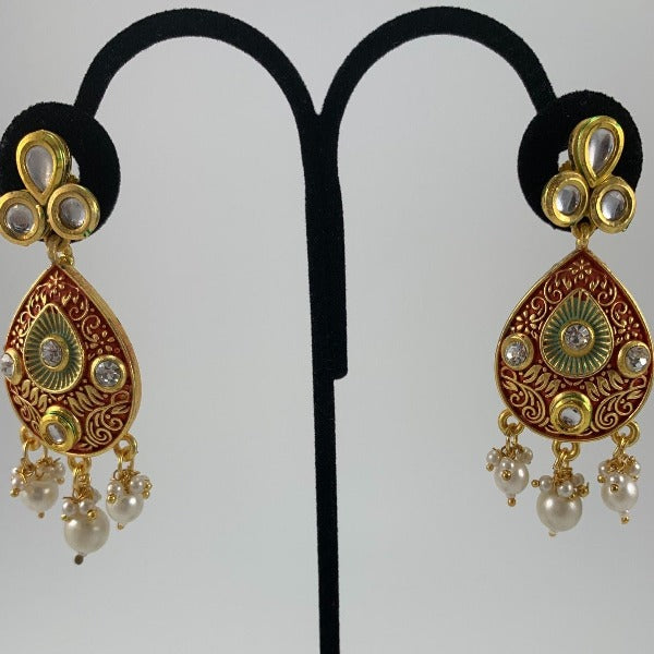 Meenakari Kundan Earrings
