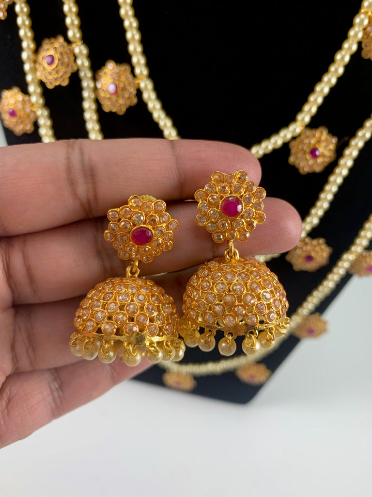 Silver Plated Handmade Thread Work Necklace Set with Matching Jhumka  Earrings - SHREEVARAM - 1984653