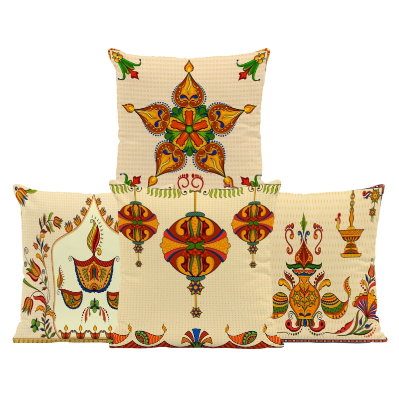 Indian Ethnic Diwali Cushion Cover