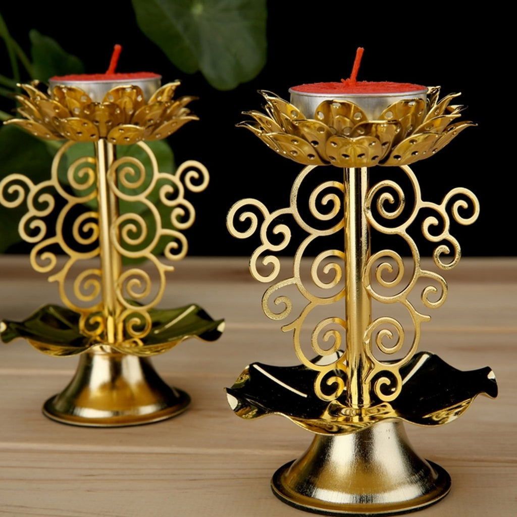 Lotus Gold Diwali Diya Lamp